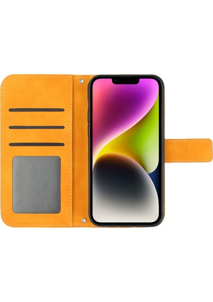 Iphone 14 Için HT04 Cilt Touch Pu Deri Stand Kılıfı Baskılı Ayçiçeği Tam Koruma Telefon Cüzdan Kapağı Omuz Kayışı Sarı (Yurt Dışından) indirimleri