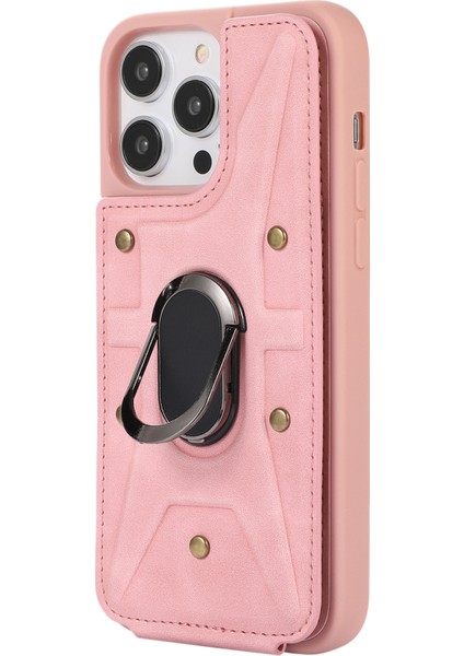 Iphone 14 Pro Maks Kart Torbası Tasarımı Şok Geçirmez Cilt Touch Pu Deri Kaplamalı Tpu Geri Kılıf Manyetik Yüzük Kickstand-Pink (Yurt Dışından) fiyatları
