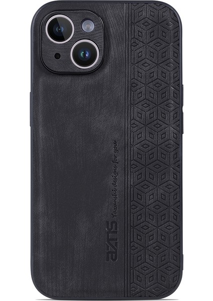 Iphone 14 Artı Çizik Dirençli Pu Deri Kaplı Tpu Cep Telefonu Kasa-Siyah (Yurt Dışından) fiyatları
