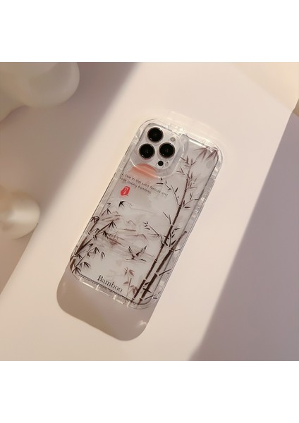Iphone 14 Pro Max Bambu Orman Boyama Tpu Kapak Şeffaf Telefon Kılıfı (Yurt Dışından) indirimleri