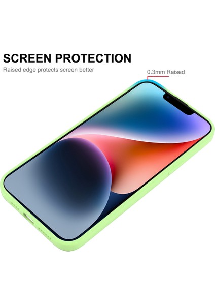 Iphone 14 Için Plus Esnek Sıvı Silikon Telefon Kapağı Düz ​​kenar Kesik Kesme Telefon Geri Koruma Yorumu (Yurt Dışından) fiyatları