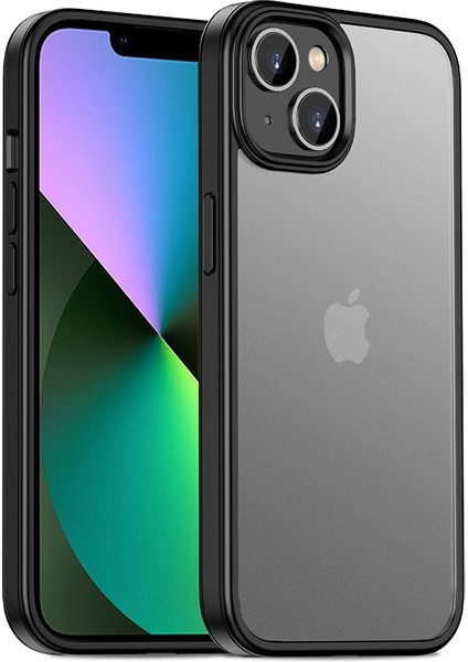 Iphone 14 Için Plus Cilt Touch Hissed Hissetilmiş Ka Telefon Kılıf Anti-Çizgi Tpu+Pc Kapak Black (Yurt Dışından)