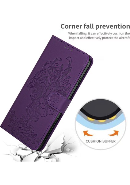 Iphone 14 Için Plus Baskı Tiger Head Pu Deri Kılıf Kılıfı Strap Strap Cüzdan Stili Stand Özellik Flip Kapak-Ilanı (Yurt Dışından) fırsatları