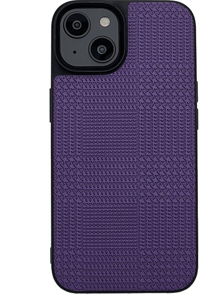Iphone 14 Için Ön Çizgiye Telefon Kasası Artı Şok Geçirmez Kasa Koruyucu Pu Deri Kaplı Tpu Telefon Kapak-Mor (Yurt Dışından)
