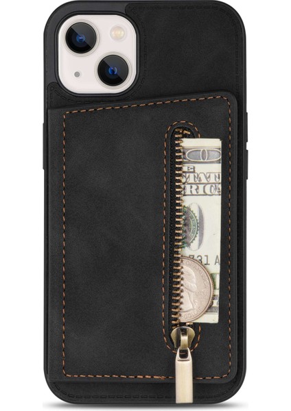 Iphone 14 Için 6.7 Inç Iyi Koruma Fermuar Cep Telefonu Cüzdanı Pu Deri Kaplı Tpu Cep Telefonu Kapak Kartı Tutucu Kickstand-Black (Yurt Dışından) fırsatları