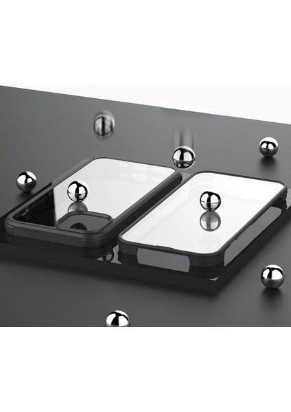 Iphone 14 Pro Max Çift Taraflı Koruma Temperli Cam+Tpu Telefon Koruyucu Kılıf Anti-Dalgalı Şok Geçirmez Kapak-Dark Mavi (Yurt Dışından) modelleri