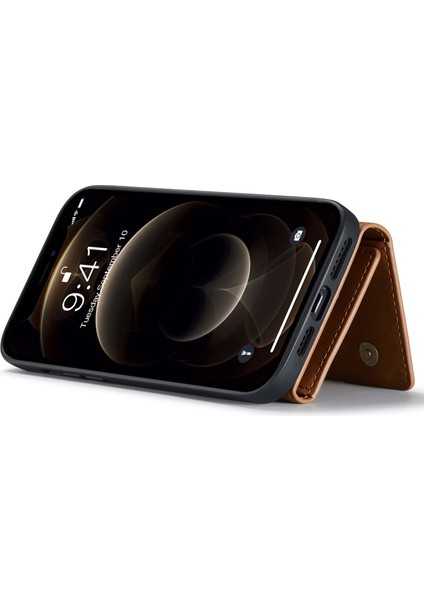 Iphone 14 Için 6.7 Inç Çıkarılabilir Manyetik 2'si 1 Arada Cüzdan Anti-Çizik Telefon Kılıfı Pc+Tpu+Pu Deri Koruyucu-Kahverengi (Yurt Dışından) modelleri
