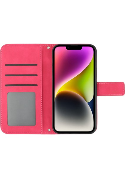 Iphone 14 Için HT04 Cilt Touch Pu Deri Stand Kılıfı Baskılı Ayçiçeği Tam Koruma Telefon Cüzdan Kapağı Omuz Kayışı Rose (Yurt Dışından) indirimleri