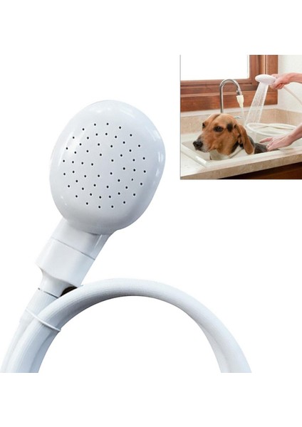 Yuvarlak Şekil Yüksek Basınçlı El Duş Başlığı Su Tasarruflu Banyo Aksesuarları (Yurt Dışından)