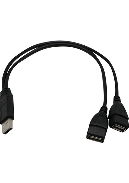 USB 2.0 A Erkek 2 Çift Dişi Jack Y Splitter Hub Güç Kablosu Adaptör Kablosu (Yurt Dışından) fırsatları