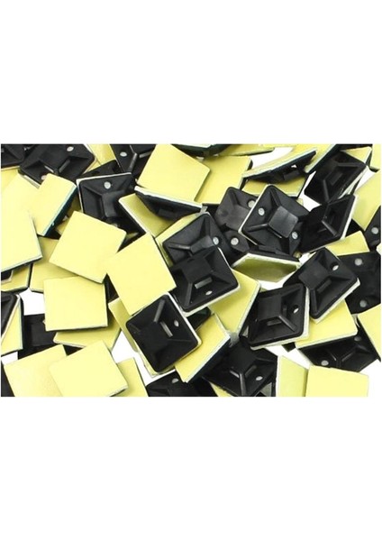 100 Adet Kendinden Yapışkanlı Kablo Bağı Montaj Tabanı Tutucu 20 x 20 x 6mm (Yurt Dışından) fırsatları