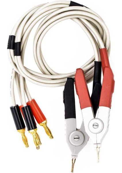 1 Çift Yalıtımlı Muz Fiş Klipleri Kablo Düşük Direnç Lcr Klip Probu Test Metre Terminali Kelvin Talepleri (Yurt Dışından)