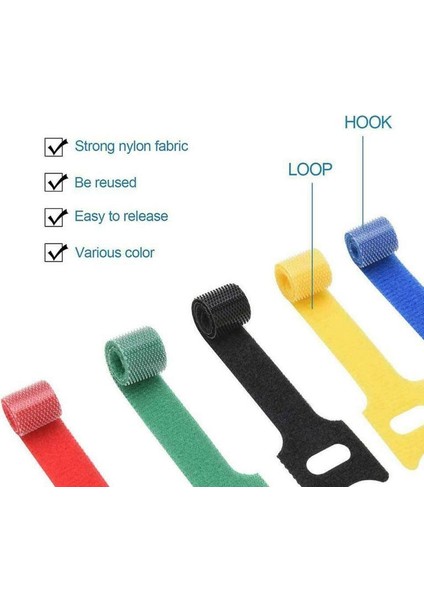 [20 Adet Yeniden Kullanılabilir Kablo Kabloları Düzenleyici] [çok Fonksiyonlu Naylon Kablo Askı Bağları] [kulaklık ve USB Şarj Kablosu Tel Sarıcı] (Yurt Dışından)