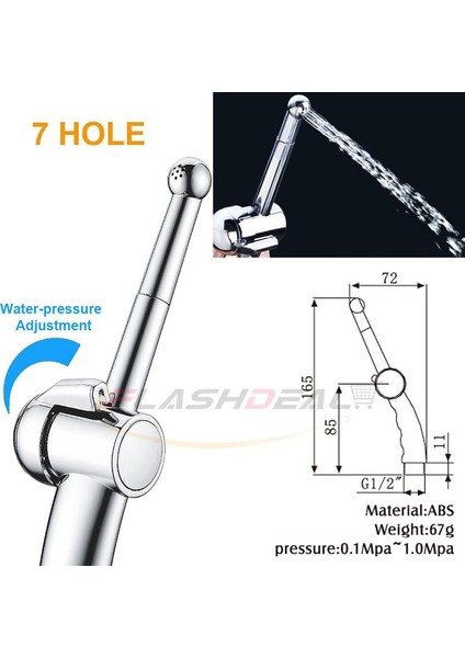 Iflashdeal Bide Spreyi Tuvalet Bide Püskürtücü El Ayarlanabilir Bide Püskürtücü Duş Temizleme Hijyenik Meme Banyo Su Spreyi (Yurt Dışından) fırsatları
