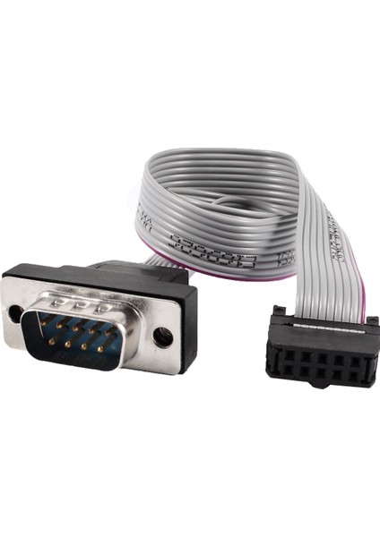 Gri 2.54MM Pitch Db9 - 10P M/f Idc Düz Şerit Kablo Konektörü 30CM 12 (Yurt Dışından) fiyatları