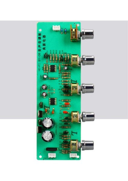 2.0 Hıfı AN4558 Ses Preamplifikatörü Bas Orta Kademe Tiz Dengesi Ayarlanabilir Ses Preamp Ton Kontrolü ile Bitmiş Kurulu (Yurt Dışından)