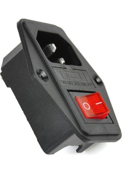 Oypfxmı 2x Yeni 3 Pin IEC320 C14 Ac Giriş Erkek Fiş Güç Soketi Sigorta Anahtarı ile 10A 250 V (Yurt Dışından)