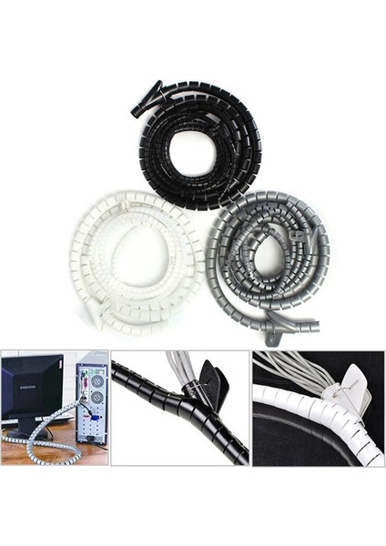 M 10/25MM Kablo Spiral Sarma Düzenli Kordon Tel Bantlama Tezgahı Depolama Organizatör Aracı (Yurt Dışından) modelleri