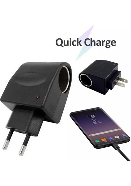 Evrensel Dönüşüm Fişi 220V Ac - 12V Dc Araç Güç Adaptörü Soket Dönüştürücü Fengshi (Yurt Dışından)