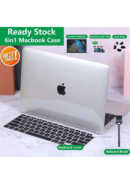 In 1 2021 2020 macbook Air Case Pro 14 M1 A2442 A2485 A2338 A2337 Laptop Kılıfları Sert Parlak Şeffaf Kristal Temizle (Yurt Dışından) modelleri