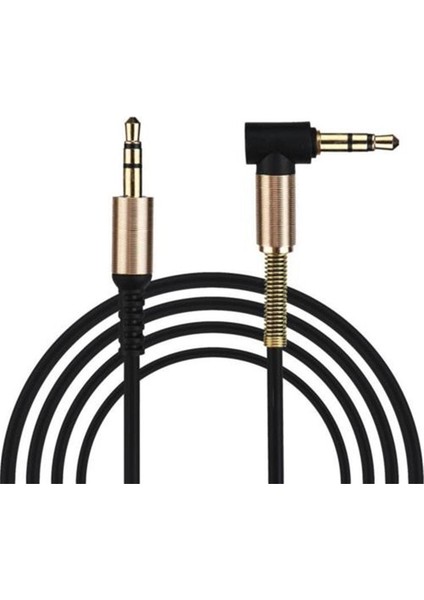 3.5mm Jak Kablosu Stereo Ses Kablosu Erkek - Erkek 90 Derece Sağ Açı Aux Kablosu (Yurt Dışından) modelleri
