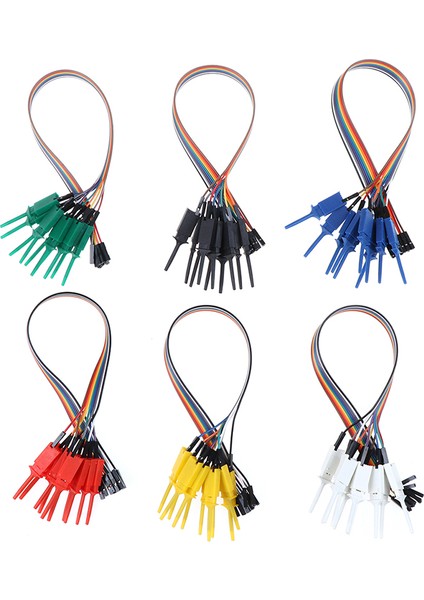 10 Adet 300MM Test Kanca Klip Mantık Analizörü Kablo Tutucu Probu Test Kelepçesi Karşılaşma (Yurt Dışından) fırsatları