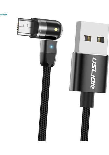 Tipi Mikro USB Telefon Için Manyetik Şarj USB Kablosu 360° ve 180° Başlık (Yurt Dışından)