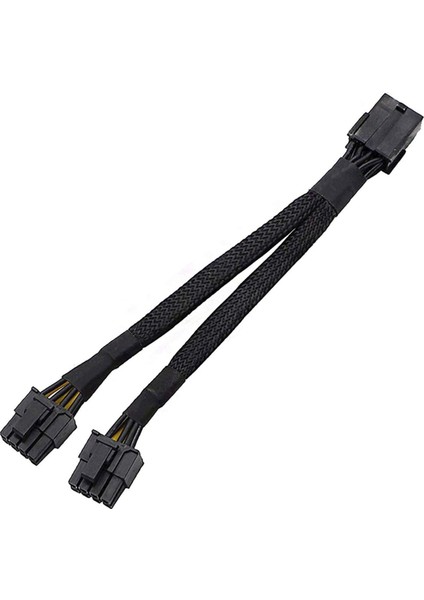 Adet Gpu Pcıe 8 Pin Dişi Çift 2x 8 Pin (6+2) Erkek Pcı Express Adaptör Örgülü Y-Splitter Uzatma Kablosu, 20 cm (Yurt Dışından)