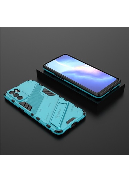 Oppo Reno 6z 6 5g Pro Reno6 Z RENO6Z Telefon Kılıfı Sert Moda Zırh Darbeye Dayanıklı Muhafaza Yumuşak Stand Tutucu Braketi Kamera Korumalı Arka Kapak (Yurt Dışından)
