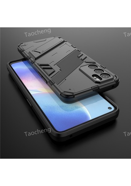 Oppo Reno 6z 6 5g Pro Reno6 Z RENO6Z Telefon Kılıfı Sert Moda Zırh Darbeye Dayanıklı Muhafaza Yumuşak Stand Tutucu Braketi Kamera Korumalı Arka Kapak (Yurt Dışından)