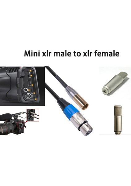 Rexlıs 1ft Mini Xlr Erkek - Xlr Dişi Adaptör Kablosu, 3-Pin Mini Xlr - Xlr Video Kablosu, Bmpcc 4K Bmpcc 6k Sony Canon Kamera Için (Yurt Dışından) fiyatları