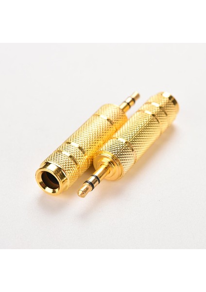 Stereo 3.5mm Erkek Fiş 6.35MM Dişi Jack Ses Mıc Adaptörü Dönüştürücü (Yurt Dışından)