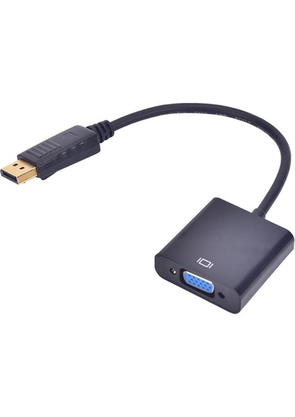 Displayport Dp Erkek - VGA Dişi Adaptör Ekran Bağlantı Noktası Kablosu Dönüştürücü Siyah (Yurt Dışından)