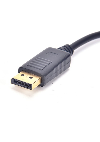 Displayport Dp Erkek - VGA Dişi Adaptör Ekran Bağlantı Noktası Kablosu Dönüştürücü Siyah (Yurt Dışından)