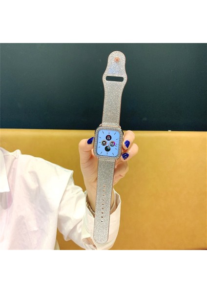 Çift Sıralı Elmas Izle Kılıfı Apple Watch Kılıfı 38MM 42MM 40MM 44MM Bant Pc Iwatch Serisi Se 6 5 4 3 2 1 (Yurt Dışından) fırsatları