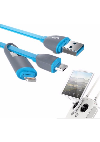 Ios Android Için Uyumlu 2'si 1 Arada Cep Telefonu Cahrge Mikro USB Kablosu (Yurt Dışından) fırsatları