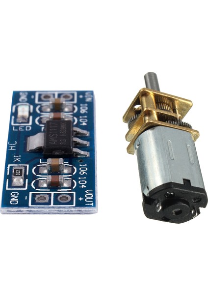 Adet Aksesuar: 1 Adet Model N20 Dc 6V 30RPM Dişli Çarklı Metal Dişli Motor ve 1 Adet AMS1117-3.3 Dc Düşürücü Voltaj Regülatörü Adaptör Dönüştürücü (Yurt Dışından)