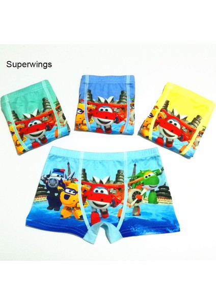 4'lü Paket 1-7 Yaş Çocuk Erkek Örümcek Adam Altman Karikatür Iç Giyim Boxer 4 In 1 (Stokta Hazır) (Yurt Dışından) fırsatları