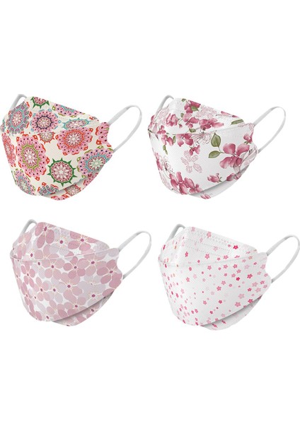 10PCS Kore Tarzı KF94 Çiçek Tasarım Yetişkin 3D Pembe Çiçek Tek Kullanımlık Yüz Maskesi (Yurt Dışından) modelleri