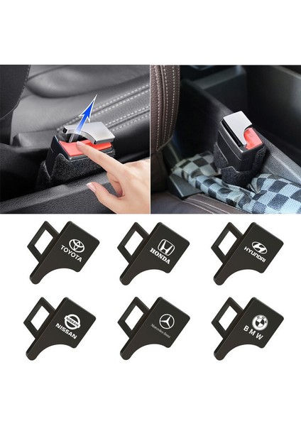 Adet Araba Emniyet Emniyet Kemeri Tokası Klip Genişletici Metal Sert Fiş Alarm Durdurucu Toyota Honda Nissan Bmw Benz Aksesuarları (Yurt Dışından) indirimleri