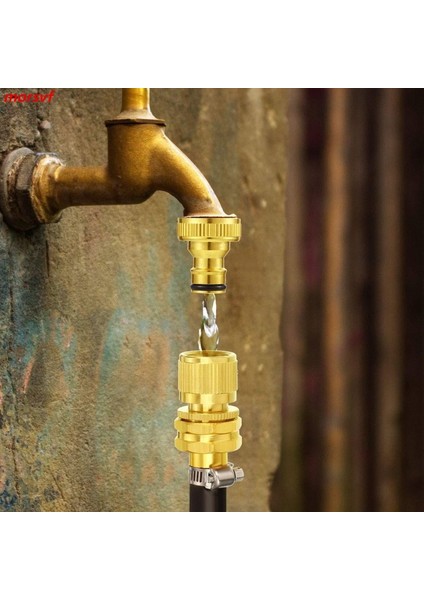 Bahçe Hortumu Hızlı Bağlantı Seti Bakır 3/4 Inç Dişi Erkek Konnektör Musluk Hortum Bağlayıcı Adaptörü Sulama Malzemeleri (Altın) [mr] (Yurt Dışından) indirimleri