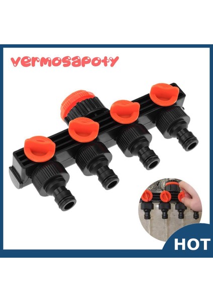 ☞ver/cod☜ev Bahçe 4 Yollu Musluk Konnektörleri Hortum Tüp Konektörü Plastik Ayırıcı Su Damlası (Yurt Dışından) fiyatları