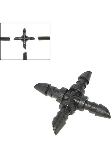 50 Adet 4/7mm Sulama Hortumu Çapraz Bağlayıcı 4 Yollu Su Borusu Ayırıcılar Mikro Sulama Tüpü Dikenli Bahçe Hortumu Bobin Konektörü (Yurt Dışından)