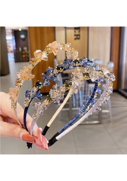 Fransız Rhinestone Kristal Kafa Bandı Moda Gelişmiş Saç Bandı (Yurt Dışından) fırsatları