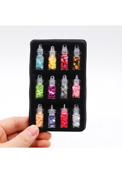 48 Renk Seti Balçık Seti Glitter Payetli Cam Boncuk Kabuk Tozu Cam Şişe Tırnak Takısı Balçık Aksesuarları Kızlar Için Hediye (Yurt Dışından) fiyatları