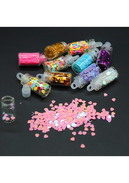 48 Renk Seti Balçık Seti Glitter Payetli Cam Boncuk Kabuk Tozu Cam Şişe Tırnak Takısı Balçık Aksesuarları Kızlar Için Hediye (Yurt Dışından) fırsatları
