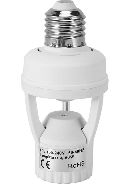 Ac 110-220V 360 Derece Hareket Sensörü Ir Kızılötesi Insan E27 Fişi (Yurt Dışından) modelleri