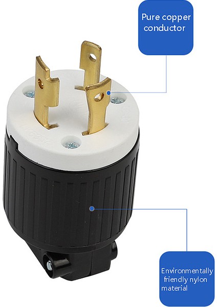 Amerikan Standardı Kablo Fişi Nema L6-30P 30A 250V Amerikan Standardı Yüksek Çıkarılabilir Konnektör (Abd Fişi) (Yurt Dışından)