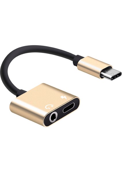 USB Tip C - 3,5 mm Şarj Adaptörü Çoğu C Tipi Cihazla Uyumlu Geniş Uyumluluk Adaptörü (Yurt Dışından)