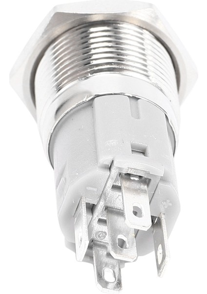 Betty Becky 12V 16MM Araba LED Işık Anlık Korna Düğmesi Metal Anahtar Basma Düğmesi (Yurt Dışından)